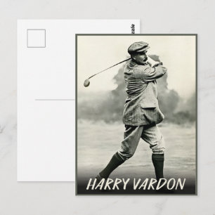 Vintage-Geschenk für Golflegende Harry Vardon Postkarte