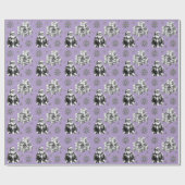 Vintage Geschenkboxen und Schneeflocken BlassLila Geschenkpapier (Flach)