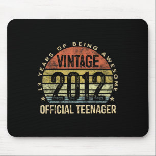 Vintage Geschenke 2012 Offizielle Teenager 13. Geb Mousepad