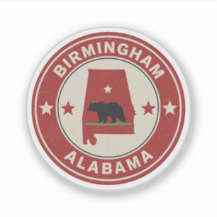 Vintage-Geschenke aus Birmingham, Alabama Aufkleber