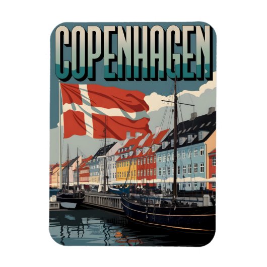 Vintage Geschenke aus Kopenhagen Magnet (Vertikal)