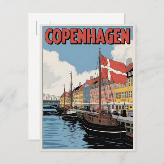Vintage Geschenke aus Kopenhagen Postkarte (Vorne/Hinten)