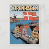 Vintage Geschenke aus Kopenhagen Postkarte (Vorderseite)