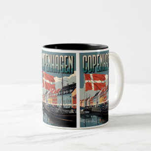 Vintage Geschenke aus Kopenhagen Zweifarbige Tasse