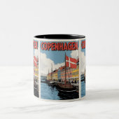 Vintage Geschenke aus Kopenhagen Zweifarbige Tasse (Mittel)