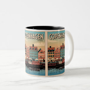 Vintage Geschenke aus Kopenhagen Zweifarbige Tasse