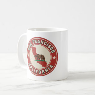Vintage-Geschenke aus San Francisco, Kalifornien Kaffeetasse