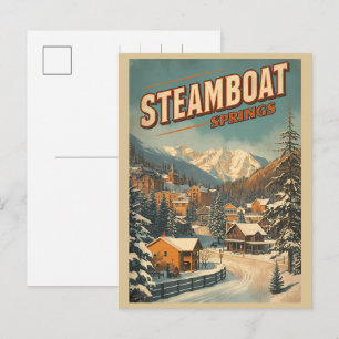 Vintage-Geschenke aus Steamboat Springs Colorado B Feiertagspostkarte