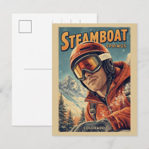 Vintage-Geschenke aus Steamboat Springs Colorado G Feiertagspostkarte