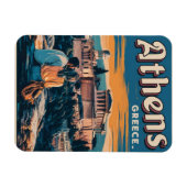 Vintage Geschenke der Hauptstadt von Athen Magnet (Horizontal)