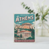 Vintage Geschenke der Hauptstadt von Athen Postkarte (Stehend Vorderseite)