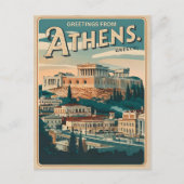 Vintage Geschenke der Hauptstadt von Athen Postkarte (Vorderseite)