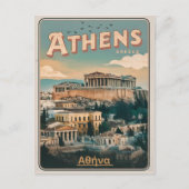 Vintage Geschenke der Hauptstadt von Athen Postkarte (Vorderseite)