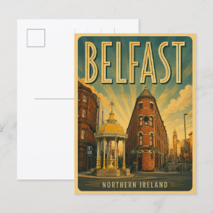Vintage-Geschenke und Souvenirs aus Belfast Nordir Postkarte