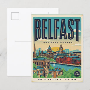 Vintage-Geschenke und Souvenirs aus Belfast Nordir Postkarte