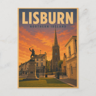 Vintage-Geschenke und Souvenirs aus Lisburn Nordir Postkarte