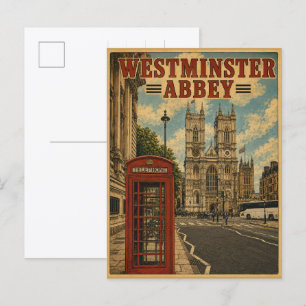 Vintage-Geschenke und Souvenirs der Westminster Ab Postkarte