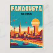 Vintage Geschenke von Famagusta Beach Zypern Postkarte (Vorderseite)