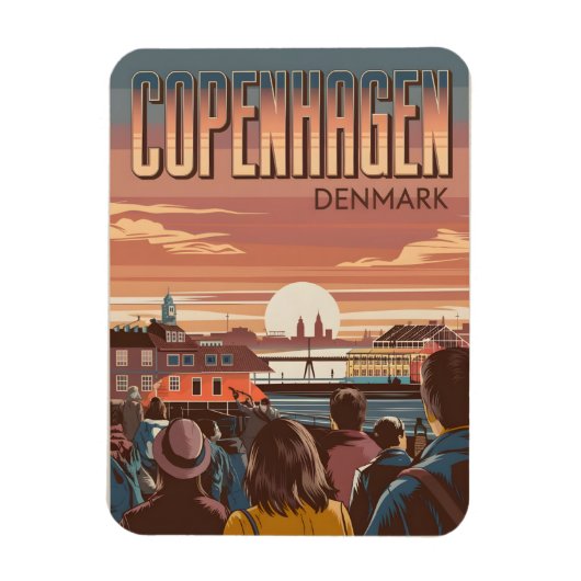 Vintage Geschenke von Kopenhagen Magnet (Vertikal)
