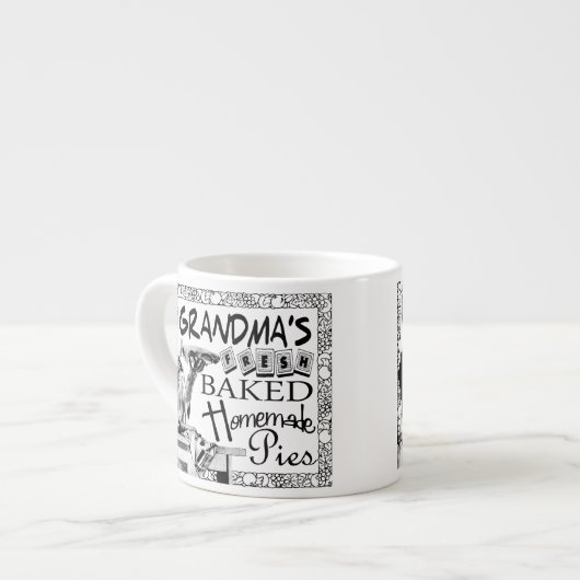 Vintage Geschenke von Oma Espressotasse (Vorderseite Links)