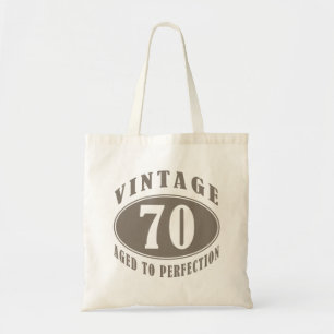 Vintage Geschenke zum 70. Geburtstag Tragetasche