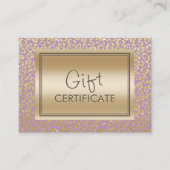 Vintage Geschenkgutscheine aus Gold und Violett Rabattkarte (Vorderseite)