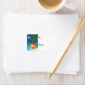 Vintage Geschenkmarke der Weihnachtsbrille Adressaufkleber (Insitu)