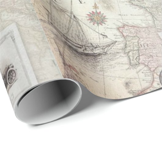 Vintage Geschenkpapier (Rolleneckpunkt)