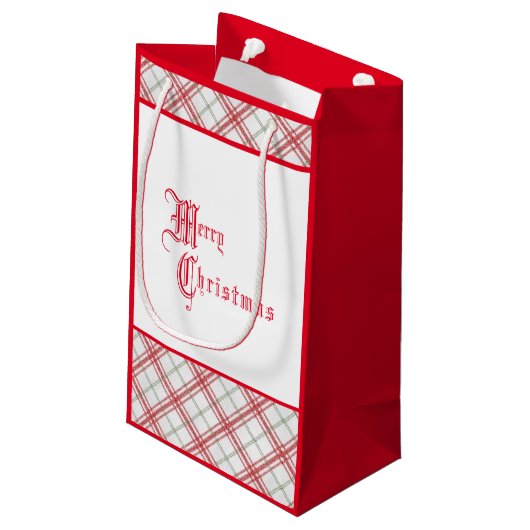 Vintage Geschenktasche Kleine Geschenktüte (Rückseite Schrägansicht)