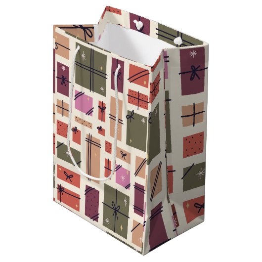 Vintage Geschenktasche Mittlere Geschenktüte (Vorderseite Schrägansicht)