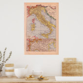 Vintage Geschichte 1920 Italien Poster (Küche)