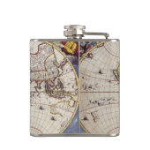 Vintage Geschichte der alten Welt Flachmann (Rückseite)