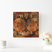 Vintage Geschichte der alten Welt Quadratische Wanduhr (Zuhause)