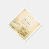 Vintage-Geschichtenbuch Alberne Gans Baby Shower Serviette (Ecke)