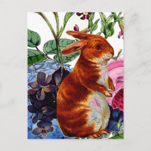 Vintage-Geschichtenbuch-Hase Postkarte