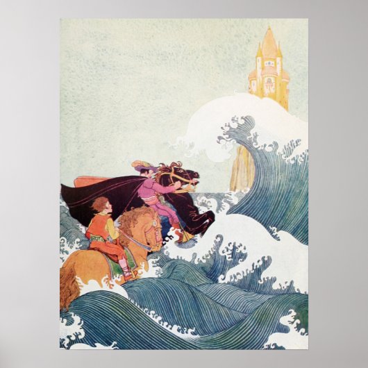 Vintage Geschichtenbuch-Illustration: Ein großes S Poster (Vorne)