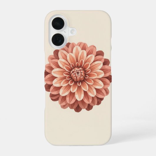 Vintage geschichtete Dahlie iPhone 16 Hülle (Rückseite)