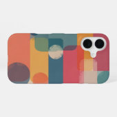Vintage geschichtete Geometrie iPhone 16 Hülle (Rückseite (Horizontal))