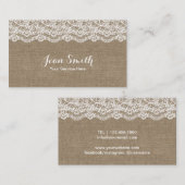 Vintage geschnürte visitenkarte (Vorne/Hinten)