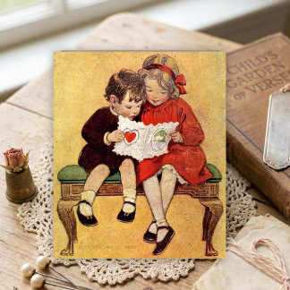 Vintage-Geschwister-Valentinstag Jessie Wilcox Smi Karte