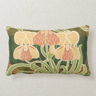 Vintage geschwungene floral Art Nouveau Lendenkissen