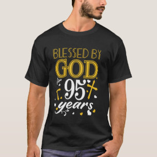 Vintage Gesegnet von Gott für 95 Jahre Frohen 95.  T-Shirt