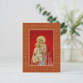 Vintage gesegnete Jungfrau Maria mit Jesus Postkarte (Stehend Vorderseite)