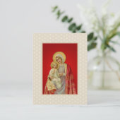 Vintage gesegnete Jungfrau Maria mit Jesus Postkarte (Stehend Vorderseite)