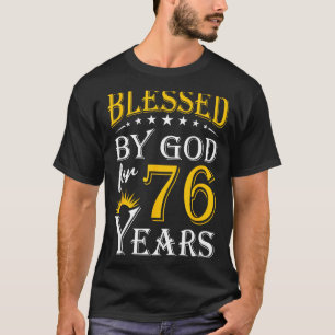 Vintage Gesegneter Gott Für 76 T-Shirt