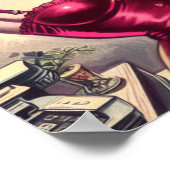 Vintage gespenstische Mädchen Poster (Ecke)