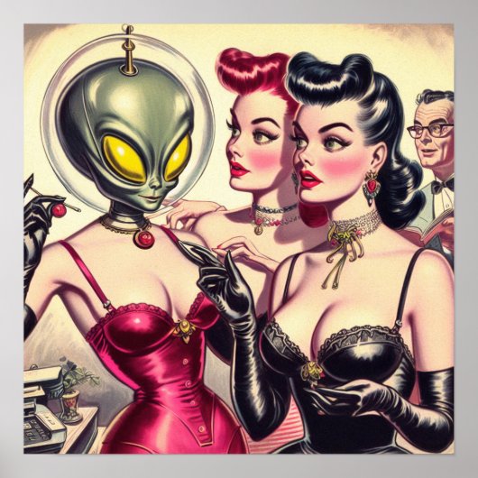 Vintage gespenstische Mädchen Poster (Vorne)