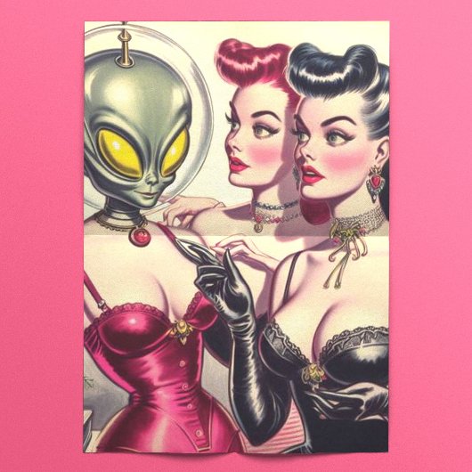 Vintage gespenstische Mädchen Seidenpapier
