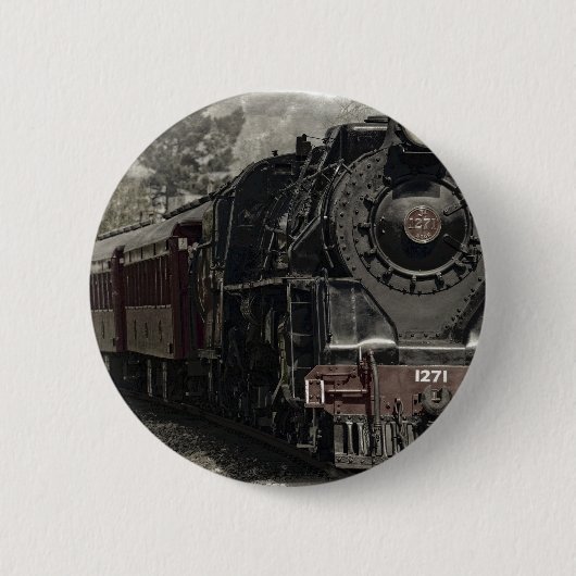 Vintage Gestaltung des Zuges Button (Vorderseite)