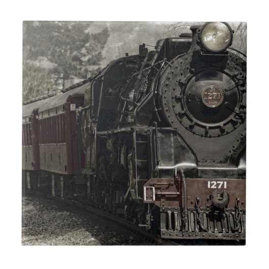 Vintage Gestaltung des Zuges Fliese (Vorderseite)